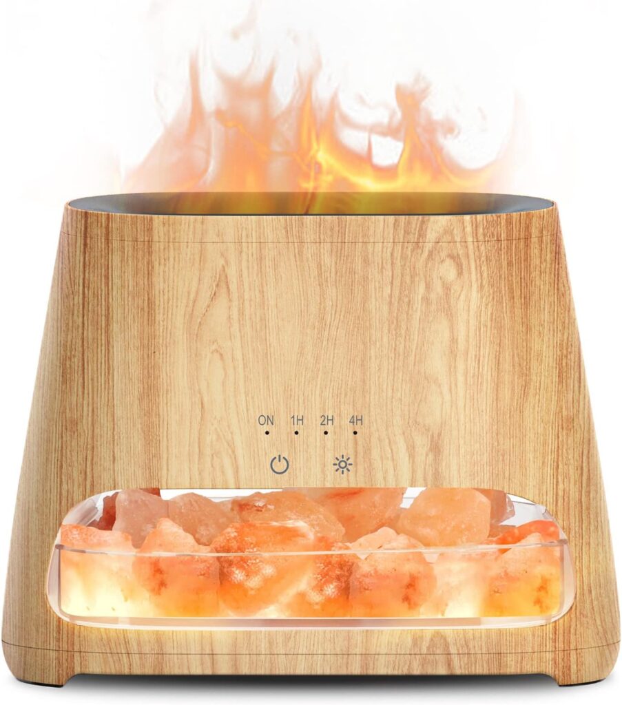 2-in-1 Ultrasonic Essential Oil Diffuser & Himalayan Salt Lamp